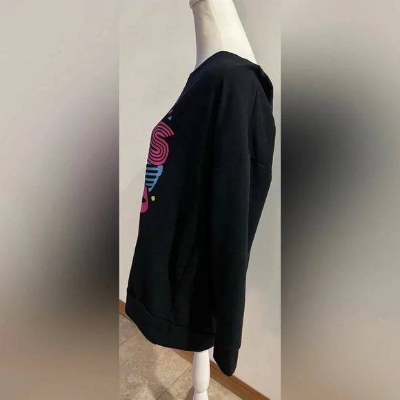 Smile Fish | Women's Off The Shoulder 80’s Sweatshirt. Size: L. - Picture 3 of 12